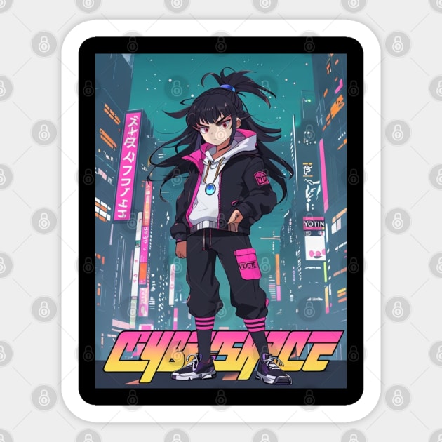 Dynamic Anime Vibes: A Journey of Color and Emotion Sticker by Steve